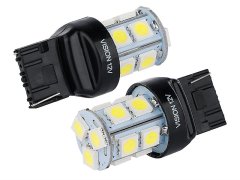 Carmotion VISION W21W (T20d) 12V 8x 5050 SMD LED žarnica, bela, 2 kosa.