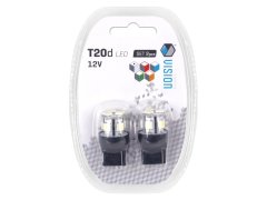 Carmotion VISION W21W (T20d) 12V 8x 5050 SMD LED žarnica, bela, 2 kosa.