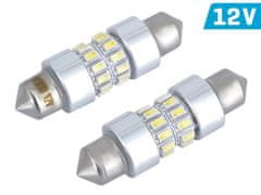 Carmotion VISION Festoon SV8.5 39mm 12V 24x 3014 SMD LED žarnica, CANBUS, bela, 2 kosa.