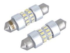 Carmotion VISION Festoon SV8.5 39mm 12V 24x 3014 SMD LED žarnica, CANBUS, bela, 2 kosa.