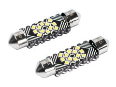 Carmotion VISION Festoon SV8.5 41 mm 12/24V 12x 2016 SMD LED žarnica, CANBUS, bela, 2 kosa.