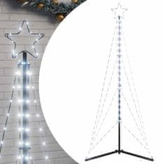 Vidaxl Lučke za novoletno jelko 363 LED diod hladno bele 182 cm