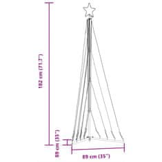 Vidaxl Lučke za novoletno jelko 339 LED diod hladno tople bele 182 cm