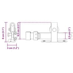 Vidaxl Komplet drsnih vrat omarice 244 cm ogljikovo jeklo