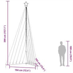 Vidaxl Lučke za novoletno jelko 570 LED diod barvita 399 cm