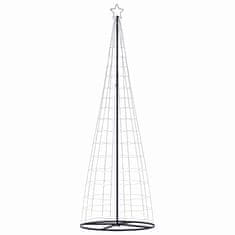 Vidaxl Osvetljena novoletna jelka stožec 550 LED modra 304 cm