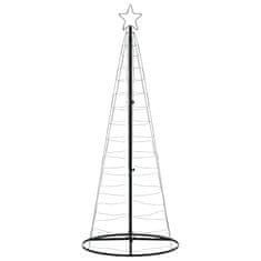 Vidaxl Osvetljena novoletna jelka stožec 200 LED hladno bela 182 cm