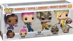 Funko Funko POP! Overwatch Sombra Zarya Junkrat Mercy 4pak SE Glow