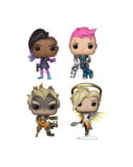 Funko Funko POP! Overwatch Sombra Zarya Junkrat Mercy 4pak SE Glow