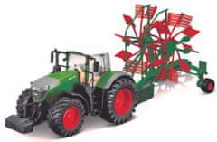 BBurago Farm 10cm Traktor Fendt 1050 Vario z vrtinčastimi grablji