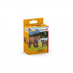 Schleich Wild Life 42473 Medved grizli - mati in mladič