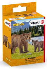 Schleich Wild Life 42473 Medved grizli - mati in mladič