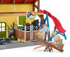 Schleich Farm World 42485 Hlev za konje z dodatki