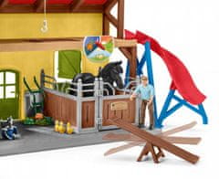 Schleich Farm World 42485 Hlev za konje z dodatki