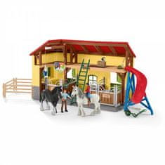 Schleich Farm World 42485 Hlev za konje z dodatki