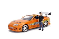 Jada Toys Hitri in drzni avto 1995 Toyota Supra 1:24 + figura Briana O'Connerja