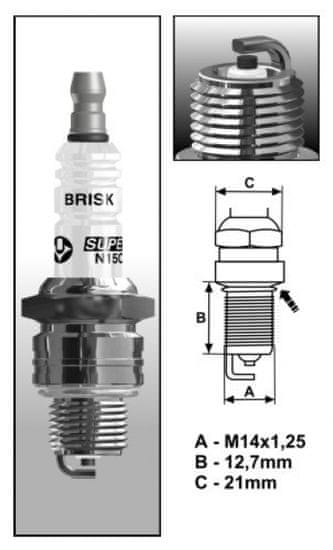 Brisk N15C (1330) BRISKSuper vžigalna sveča