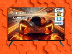 Manta 32LHN124E LED televizor, 81 cm, HD+, Dolby Digital+, DVB-C/T2/HEVC, Hotel Mode, HDMI, USB, CI+