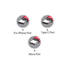 Homey 3V1 USB-C / Lightning / Micro 3,5A 1,2 m USB kabel (črn)