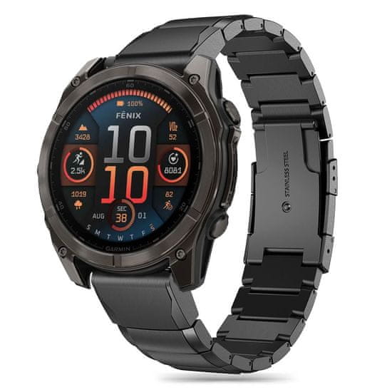 Tech-protect Steelband pašček za Garmin Fenix 5 / 6 / 6 Pro / 7 / 8 47mm / E black