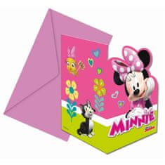 Miramarket VABILA ZA ROJSTNI DAN MINNIE MOUSE ROZA 6PCS