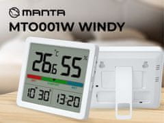 Manta MTO001W WINDY brezžični termometer, higrometer, namizni / stenski, temperatura, vlažnost