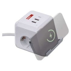 Emos P0222CQ podaljšek, kocka, 2 m, 2 vtičnice, 2 USB-A, 1 USB-C