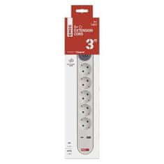 Emos P1523PD podaljšek, 3 m, 5 vtičnice, s stikalom, 1 USB-A, 1 USB-C