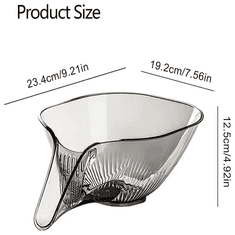 Netscroll Praktično cedilo, odcejanje, pranje živil, pranje, odcejanje, shranjevanje hrane, enostavno vzdrževanje, BPA-free plastika, sodoben dizajn, dolga življenjska doba, Rinser