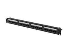 Lanberg PATCH PANEL 24 PORTOV 1U 19" CAT.6A UTP BLACK