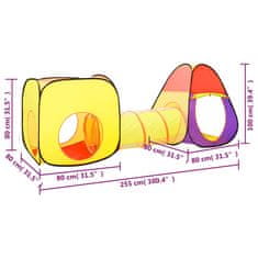 Vidaxl Otroški šotor za igranje večbarven 255x80x100 cm
