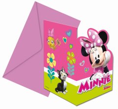 Miramarket VABILA ZA ROJSTNI DAN MINNIE MOUSE ROZA 6PCS