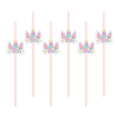 Miramarket Slamnata cev Unicorn 6pcs.GIRL'S BIRTHDAY