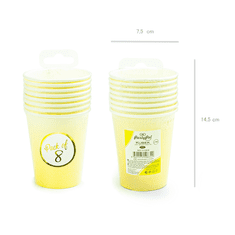 Miramarket Rumeni papirnati lončki Sunshine 270ml/6 kosov.