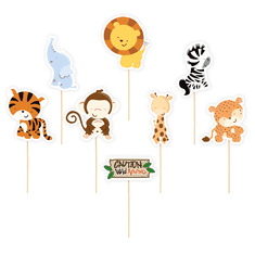 Miramarket ZOO ŽIVALI TOPPERS 6pcs BIRTHDAY CARNIVAL