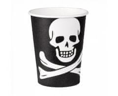 Miramarket Papirnati lončki Skull Pirates 210ml, 10 kosov.