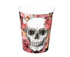 Miramarket Papirnate skodelice Flowers Skull 250ml, 10 kosov.