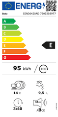 Beko Vgradni pomivalni stroj DIN36420AD
