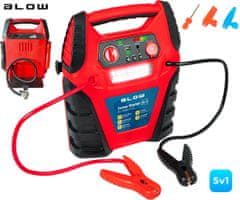 Blow JS-5V1 zagonska baterija / jump starter s kompresorjem, 5V1, USB-A, DC 12V