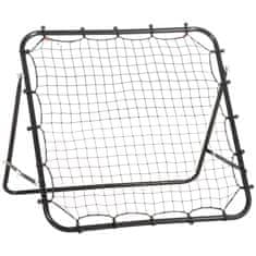 HOMCOM Football Rebounder Kickback Goal Rebound Zidna Mreža Iz Kovinske Cevi+Pe, 96X80X96 Cm, Črna 