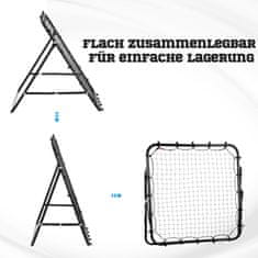 HOMCOM Football Rebounder Kickback Goal Rebound Zidna Mreža Iz Kovinske Cevi+Pe, 96X80X96 Cm, Črna 