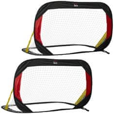 HOMCOM Football Goals Set 2 Football Net Mini Goals Zložljive Za Vrt Ali Park Za Otroke In Odrasle Jeklo Poliester Črna 186 X 90 X 89 Cm 