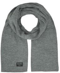 Jack&Jones Moški šal Bottoms Knit Scarf Noos Grey Melange