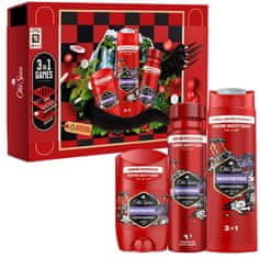 Old Spice Game Set Night Panther z dezodorantom v spreju 150 ml, trdim deodorantom 50 ml in gelom za prhanje 400 ml