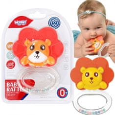 WOOPIE  Sensory Toy 2v1 Rattle Lion Teether