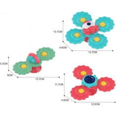 WOOPIE  Teether Spinner s priseskom Set 3