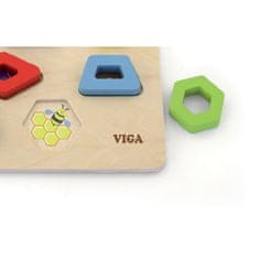 Viga Toys Sorter oblik Številke + geometrijske figure Lesene igrače Viga