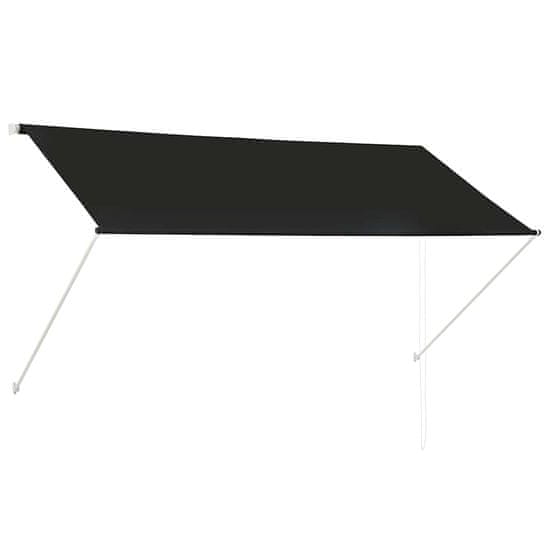 Vidaxl Zložljiva tenda 250x150 cm antracit