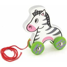 Viga Toys Viga lesena Zebra za vleko