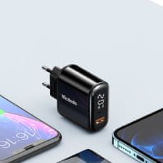 Mcdodo MCDODO HITRI POLNILEC ZA TELEFON 2X USB USB-C PD 20W METER